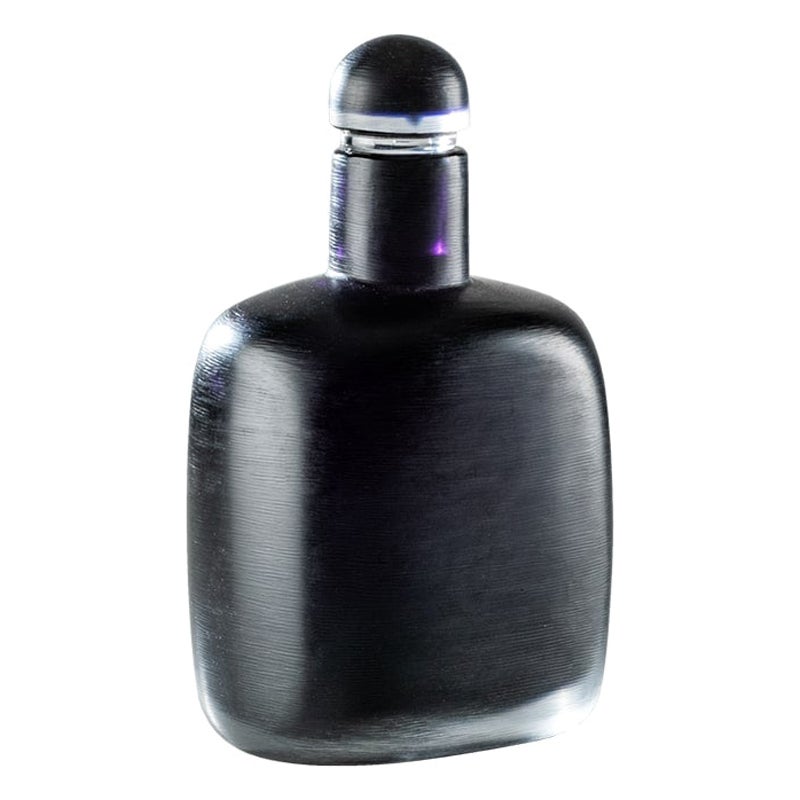 21st Century Bottiglie Incise Glass Bottle in Violet by Paolo Venini For Sale