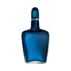Bouteille en verre Bottiglie Incise de Paolo Venini du 21e sicle de couleur ocanique