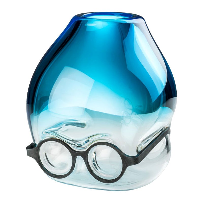 21e siècle Where Are My Glasses, Under Vase en aigue-marine/cristal de Ron Arad