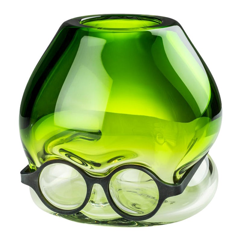 21st Century Where Are My Glasses, Under Vase in Crystal/Grass Green by Ron Arad For Sale