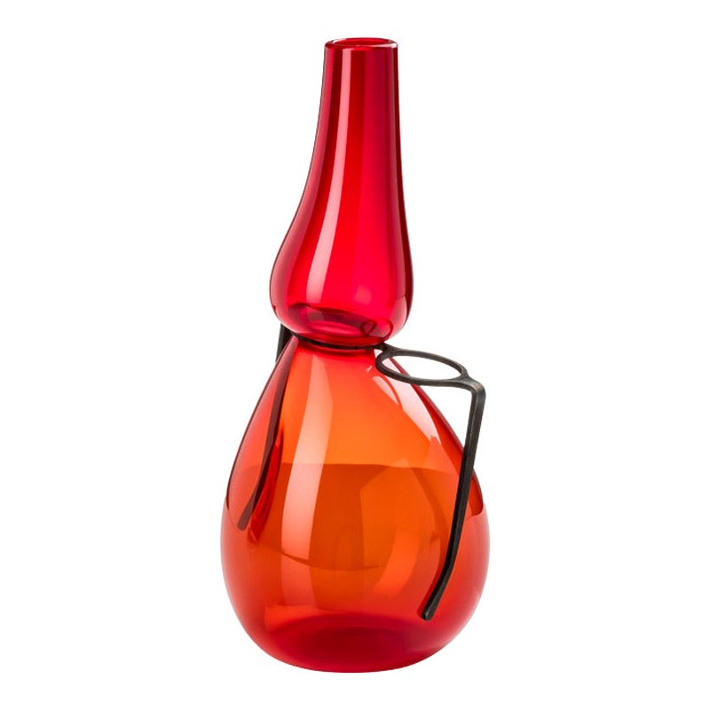 Where Are My Glasses, Single Lens Vase in Rot von Ron Arad, 21. Jahrhundert im Angebot