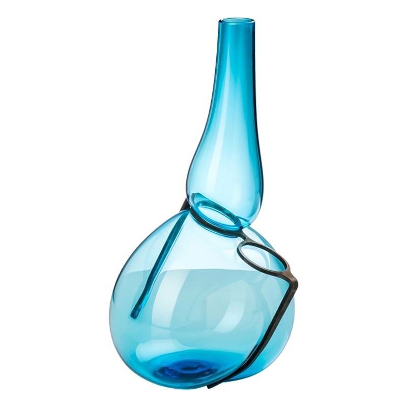 21st Century Where Are My Glasses, Single Lens Vase in Aquamarine by Ron Arad For Sale