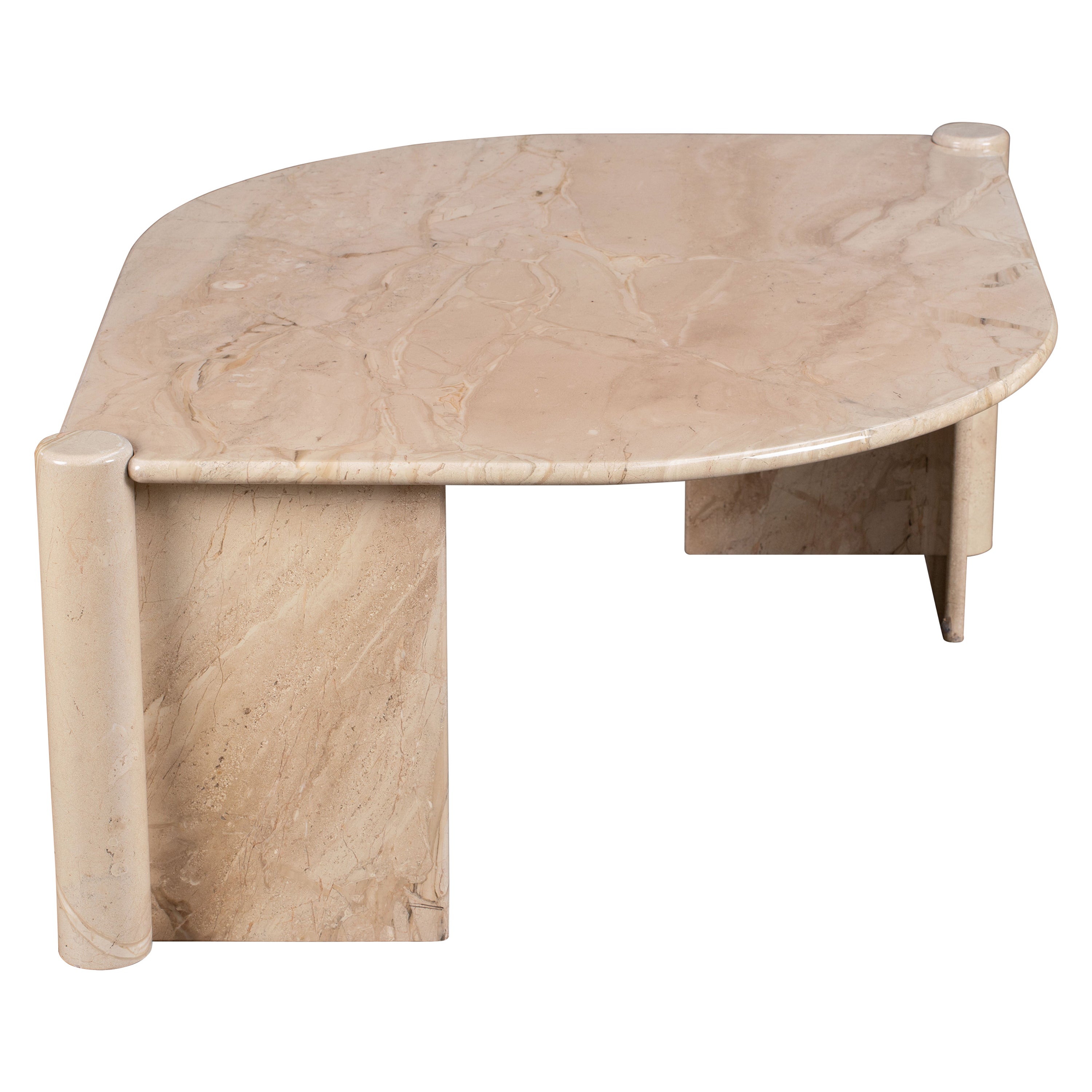 Table basse en marbre de conception italienne, 1970 en vente