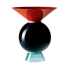 21st Century Yemen Glass Vase in Multicolor by Ettore Sottsass