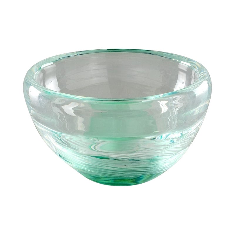 Bol en verre acqua du 21e sicle en cristal/vert mince de Michela Cattai en vente
