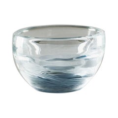 21st Century Acqua Glass Bowl in Crystal / Grape by Michela Cattai