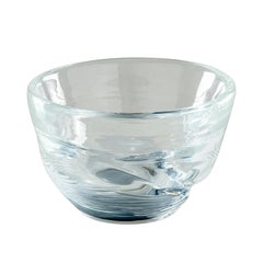 21st Century Acqua Glass Bowl in Crystal/Grape by Michela Cattai