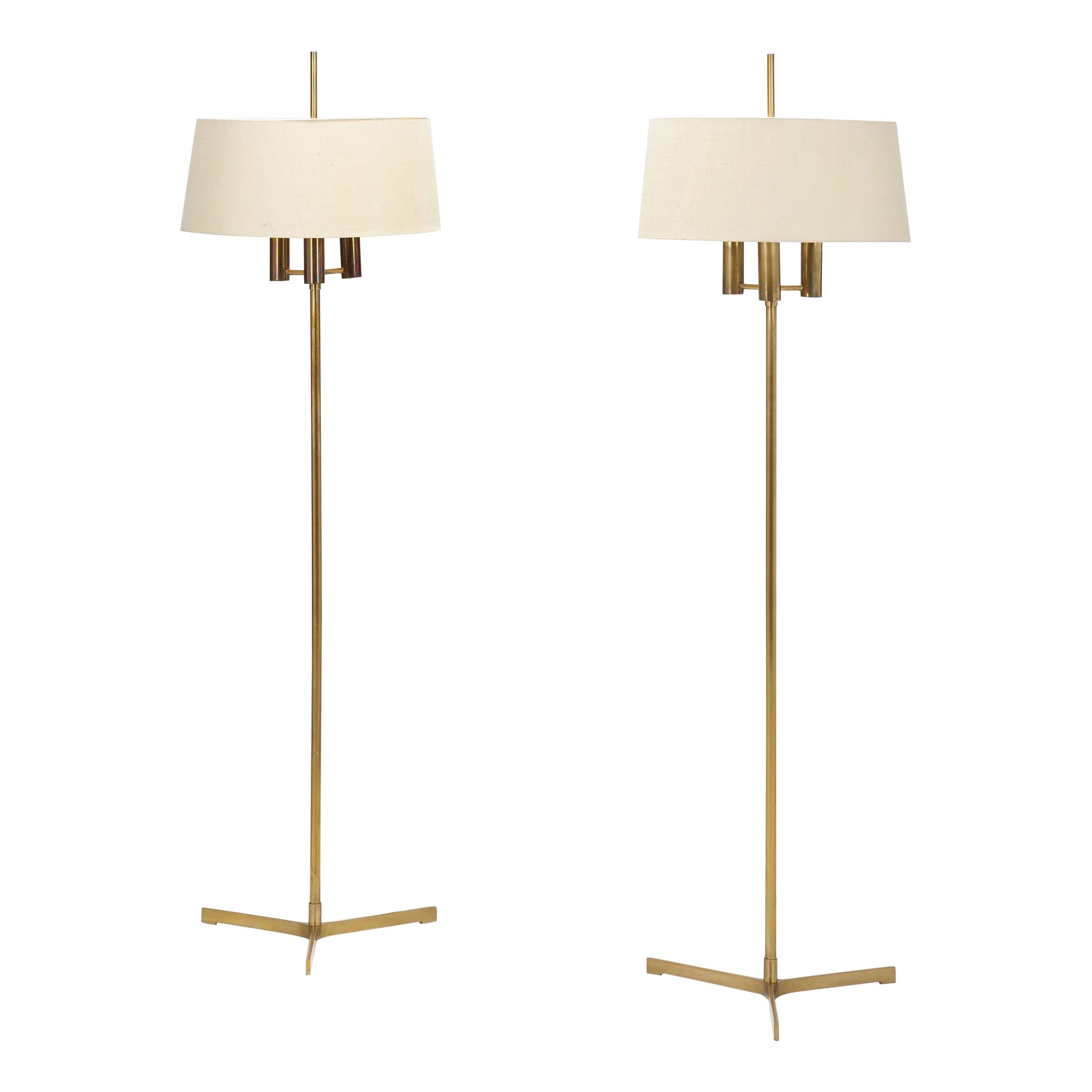 Pair of Floor Lamps by Svend Aage Holm Sørensen, circa 1950 For Sale