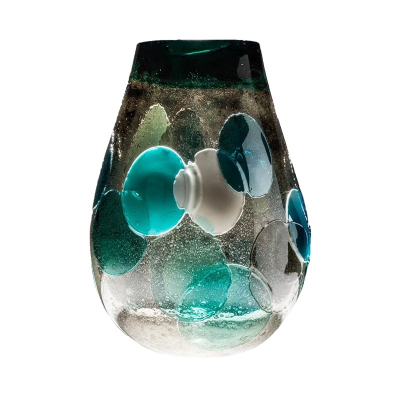 Pyros Marini-Vase des 21. Jahrhunderts in mehrfarbigem Design von Emmanuel Babled