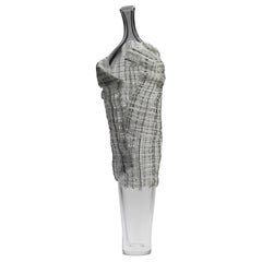  Hera, a clear, grey & black figurative glass sculpture by Cathryn Shilling