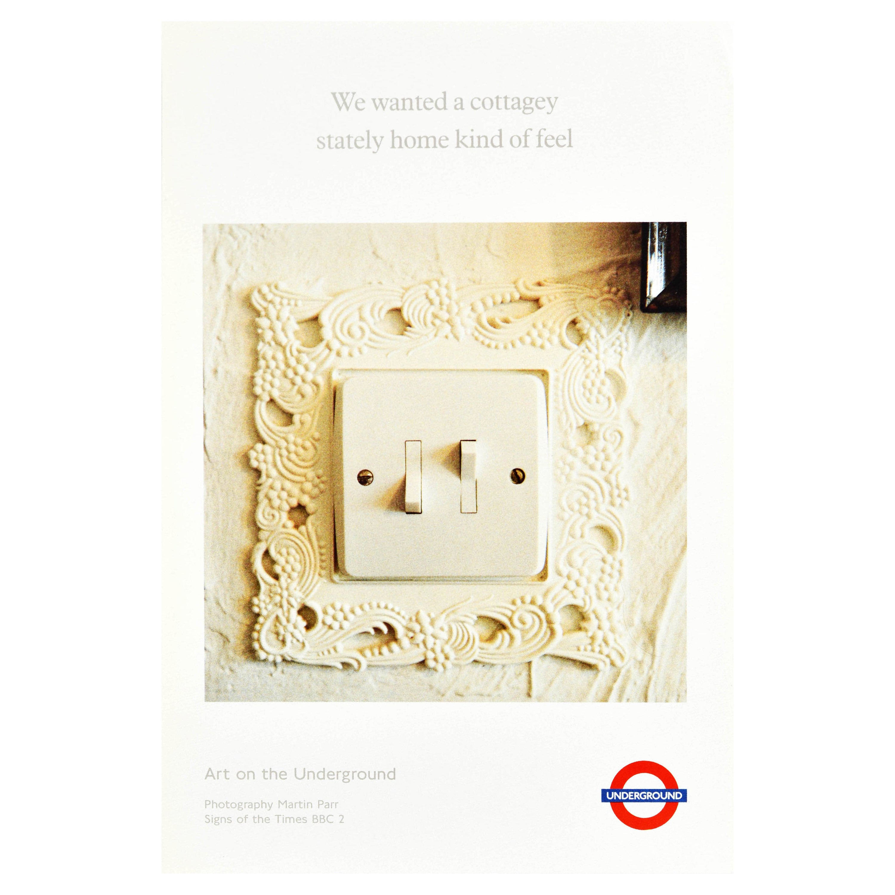Original Vintage London Underground Poster LT Cottagey Stately Home Kind Of Feel For Sale