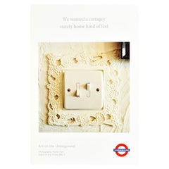 Affiche rétro originale, London Underground, LT Cottagey, Maison majestueuse