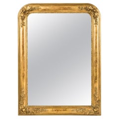 Antique 19th-Century Gold Leaf Gilt French Louis Philippe Mirror