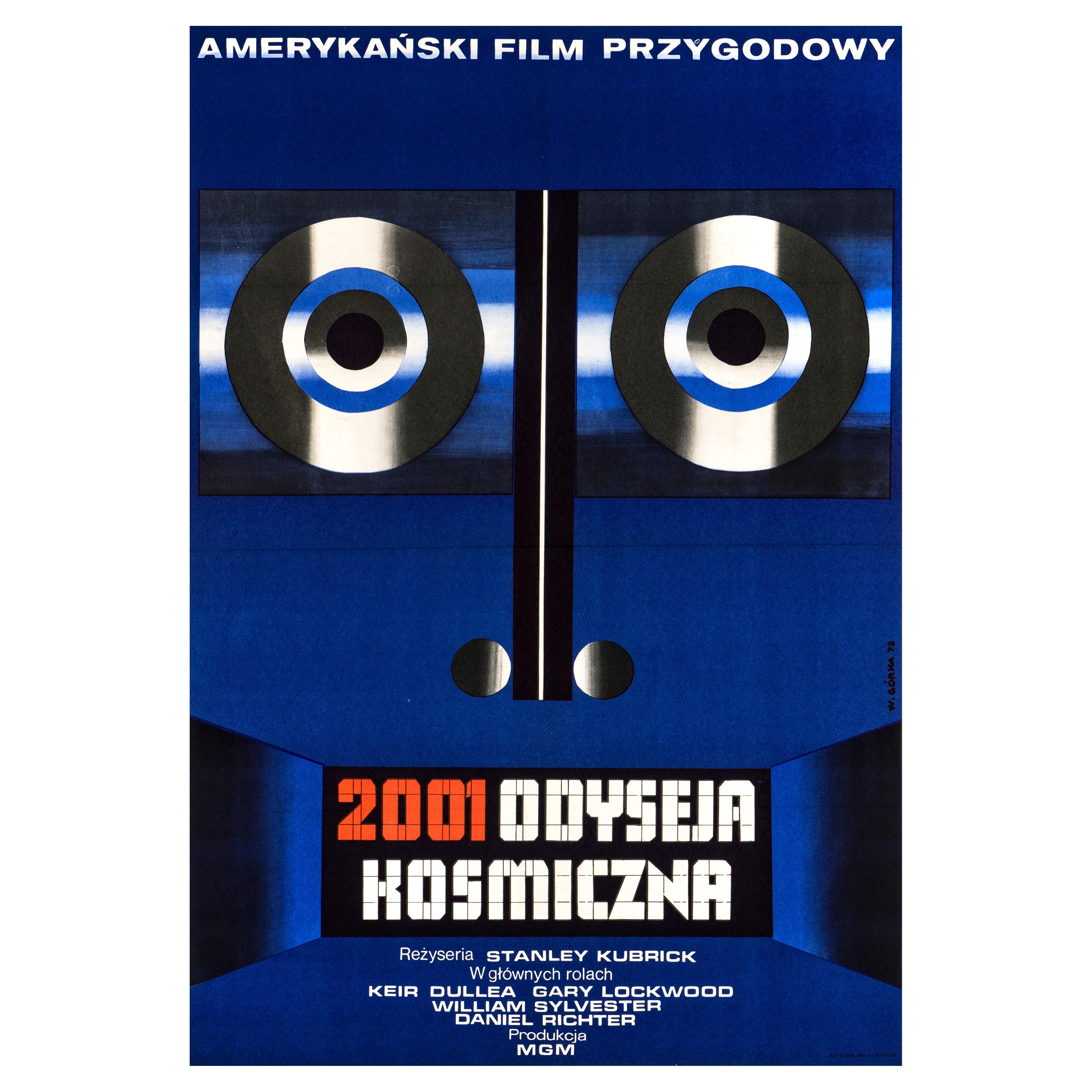 '2001: a Space Odyssey' Vintage Movie Poster by Wiktor Gorka, Polish, 1973