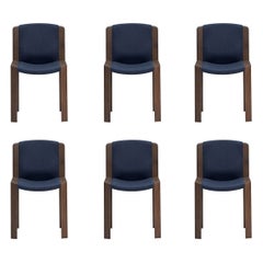 Ensemble de six chaises « Chair 300 » de Joe Colombo en bois et tissu Kvadrat par Karakter