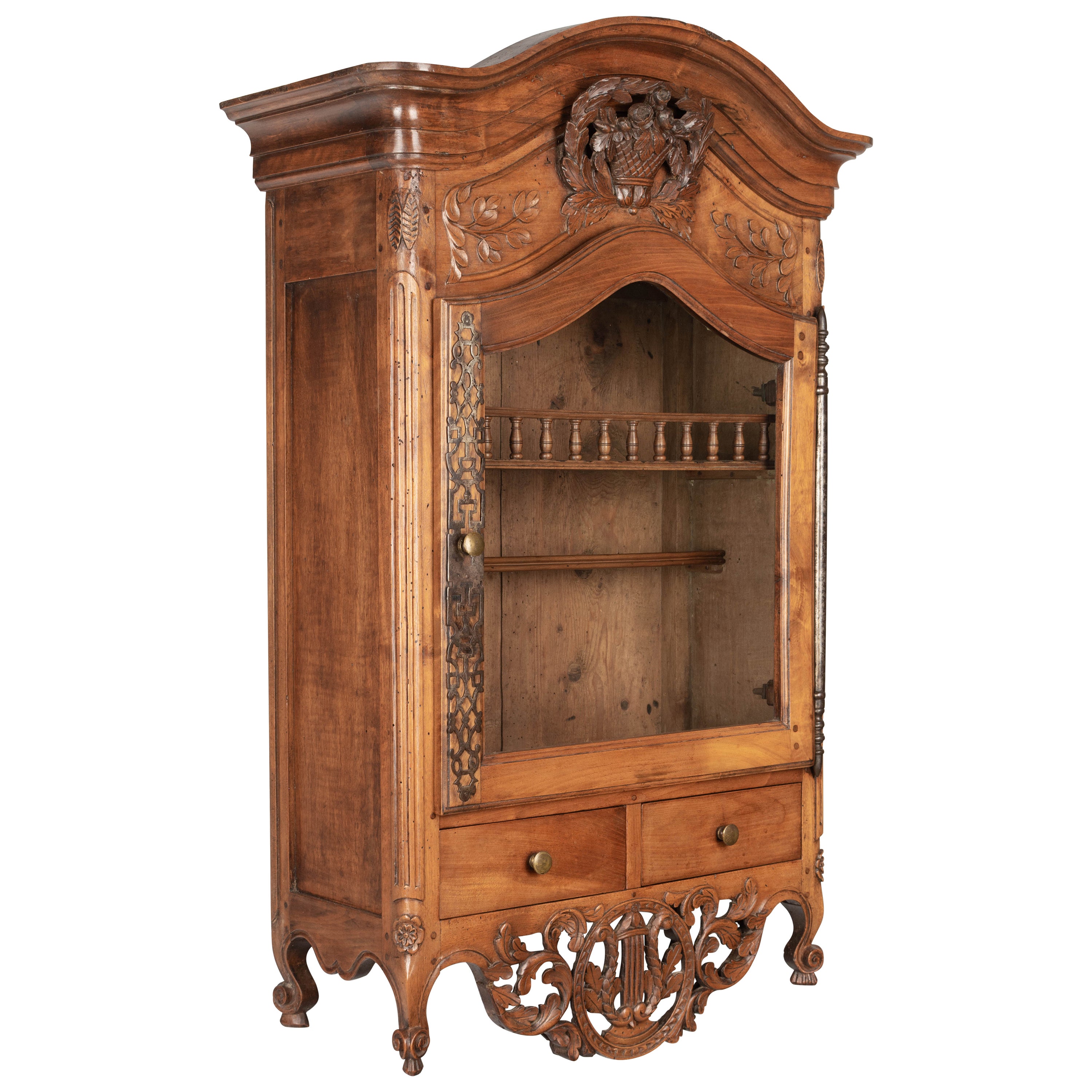 18th Century French Provencal Verrio or Wall Cabinet For Sale