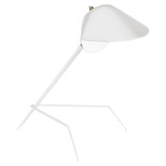 Serge Mouille Mid-Century Modern White Tripod Lamp