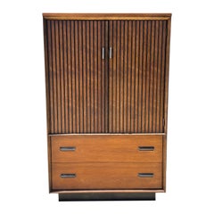Vintage Walnut Highboy by Bassett Furniture Co