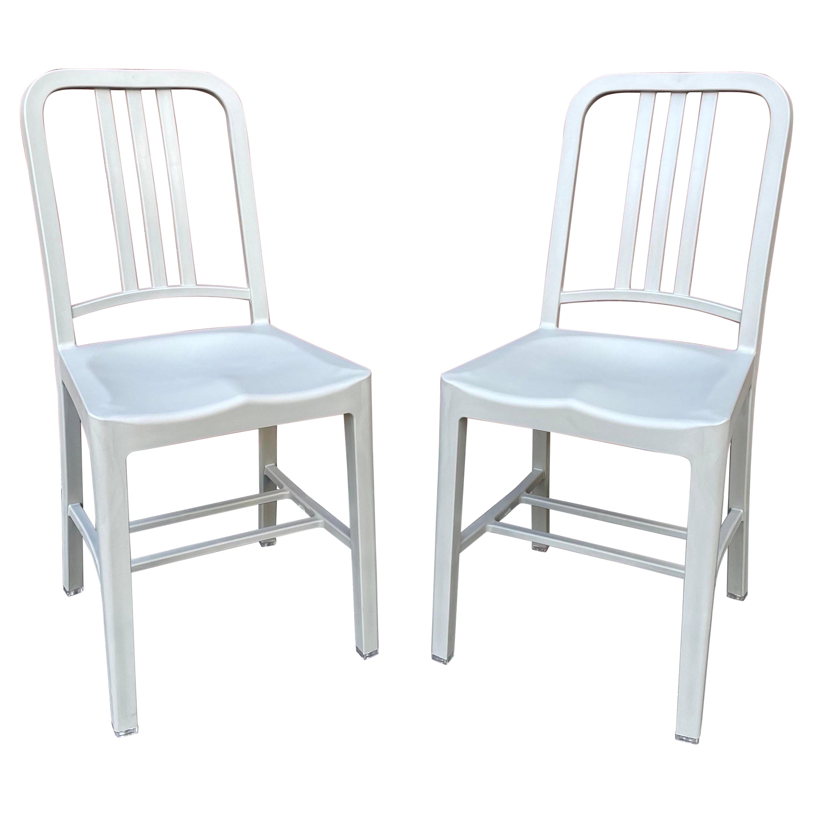 Pair of ‘as-new’ Emeco 111 Navy Chairs For Sale