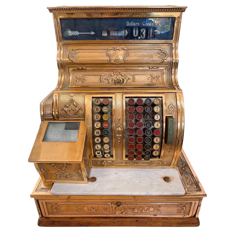 National Cash Register Co. Brass Cash Register For Sale at 1stDibs