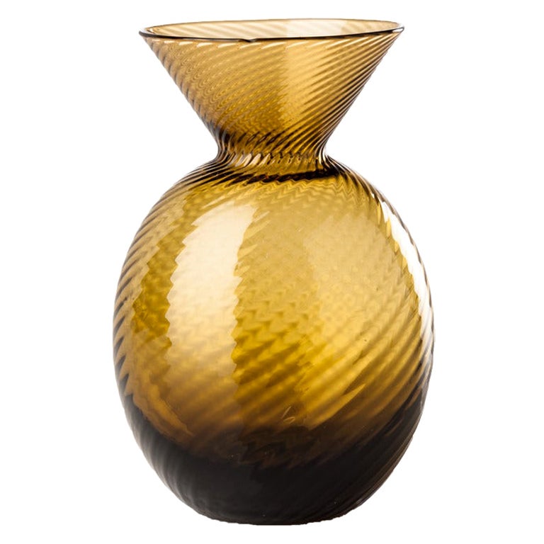 21st Century Gemme Glass Vase in Tea by Venini For Sale