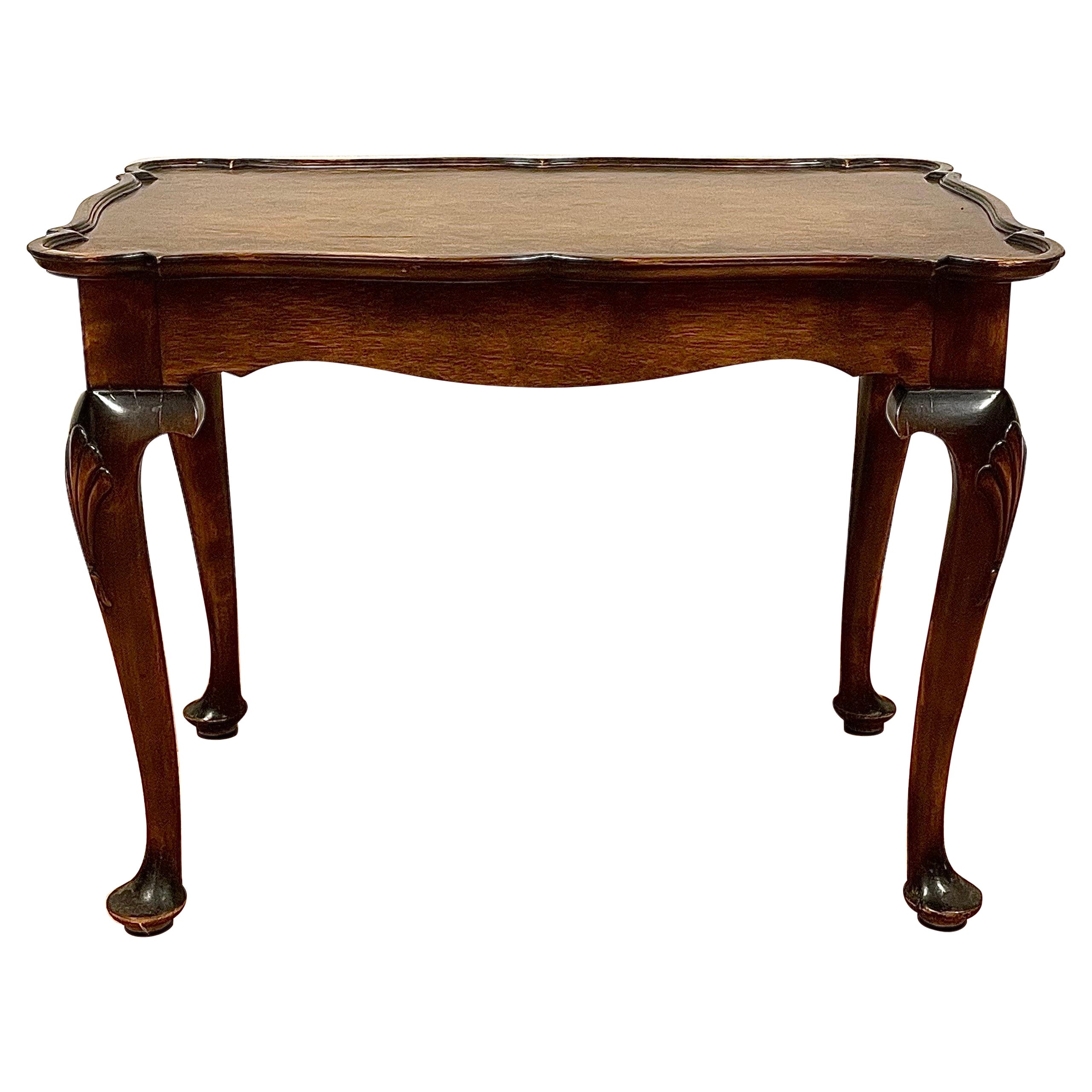 Swedish Tray Table in Stained Birch Manufactured 13/3 1929 by Nordiska Kompaniet