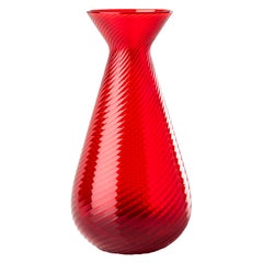 21st Century Gemme Glass Vase in Red by Venini
