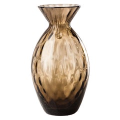 21st Century Gemme Glass Vase in Grey by Venini