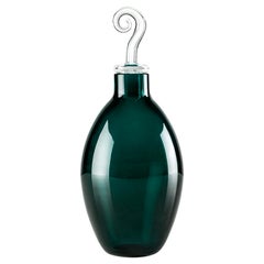 21st Century Monofiore Glass Vase in Green by Laura De Santillana