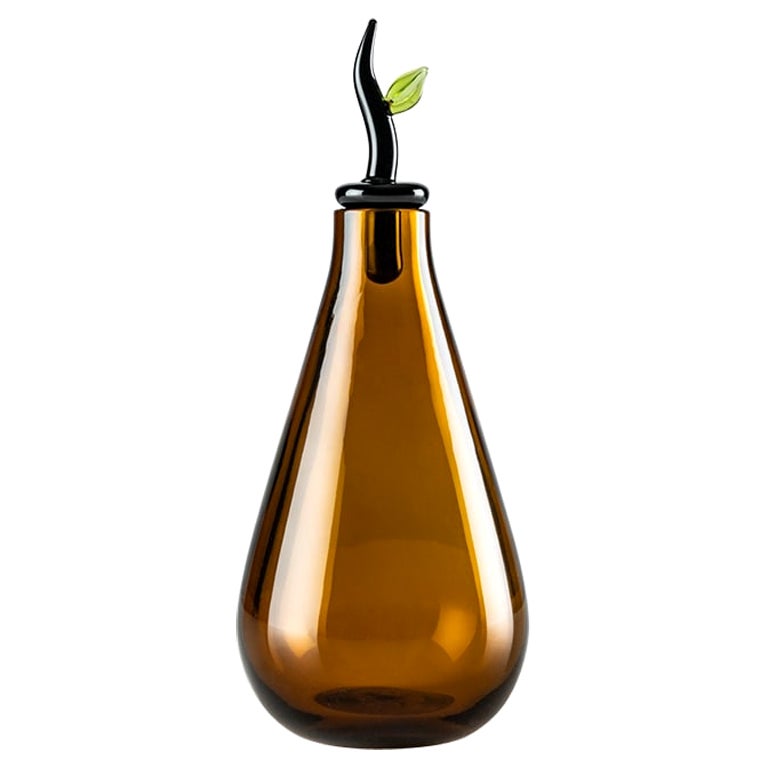 21st Century Monofiore Glass Vase in Tea by Laura de Santillana For Sale