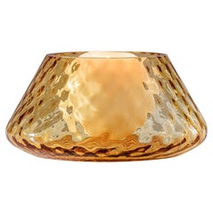 21st Century Lele Glass Candleholder in Amber by Venini