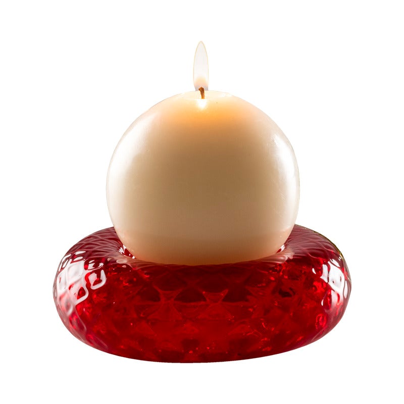 21st Century Faville Glass Candleholder in Red by Venini, 2019 For Sale