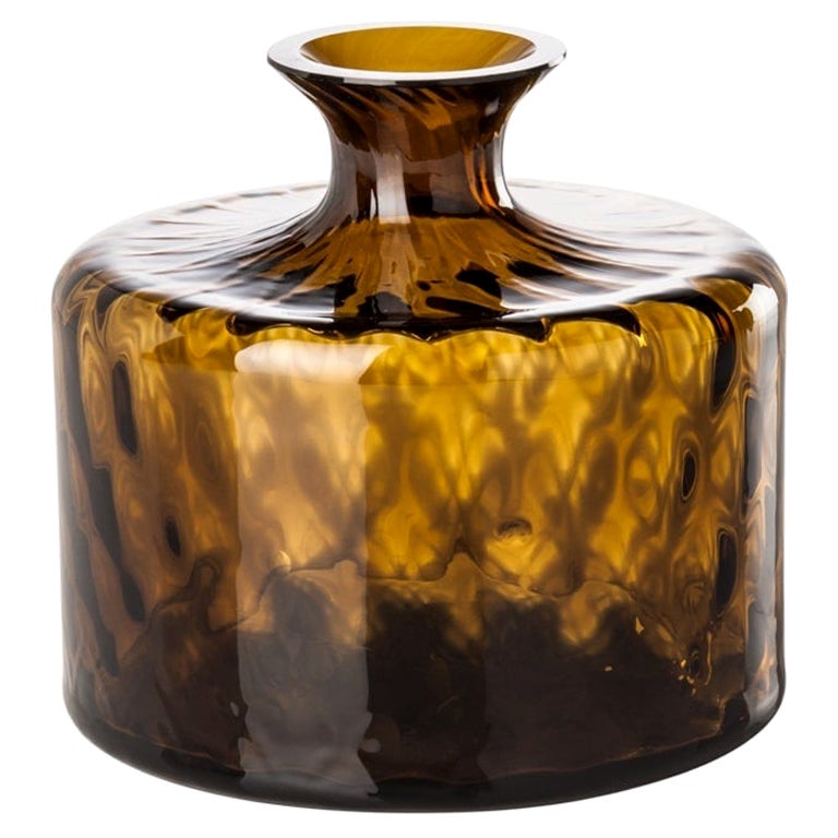 21st Century Monofiori Carnevale Glass Vase in Tea by Venini For Sale