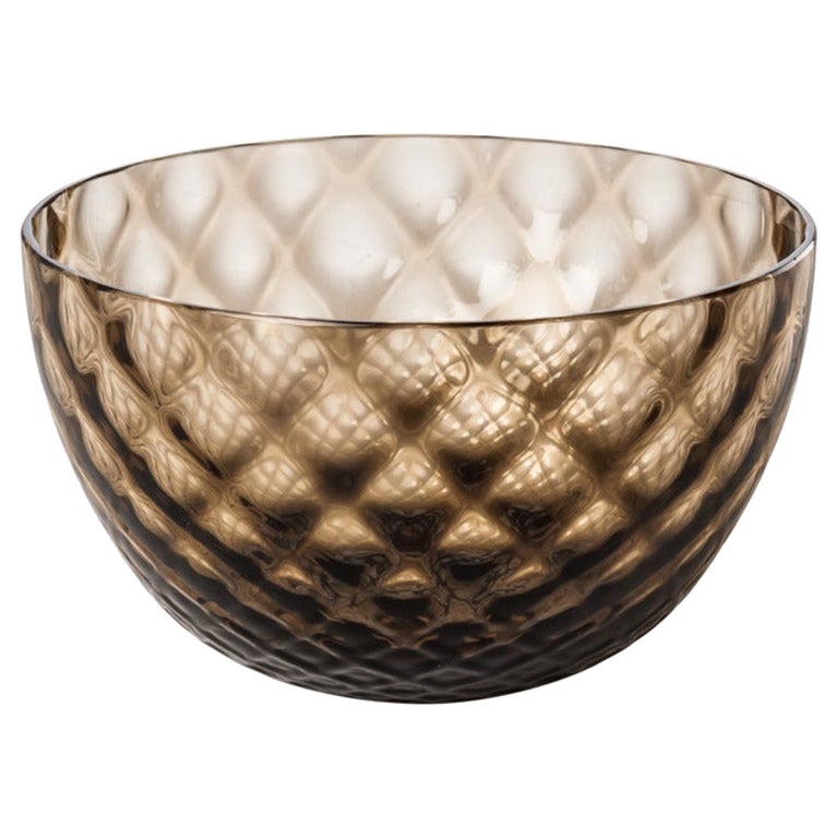 21st Century Coppetta Carnevale Glass Bowl in Grey by Venini