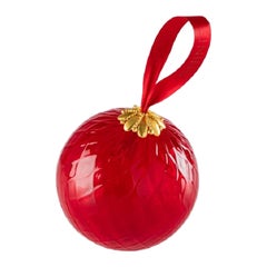 Balle de décoration de Noël rouge du 21e siècle par Venini