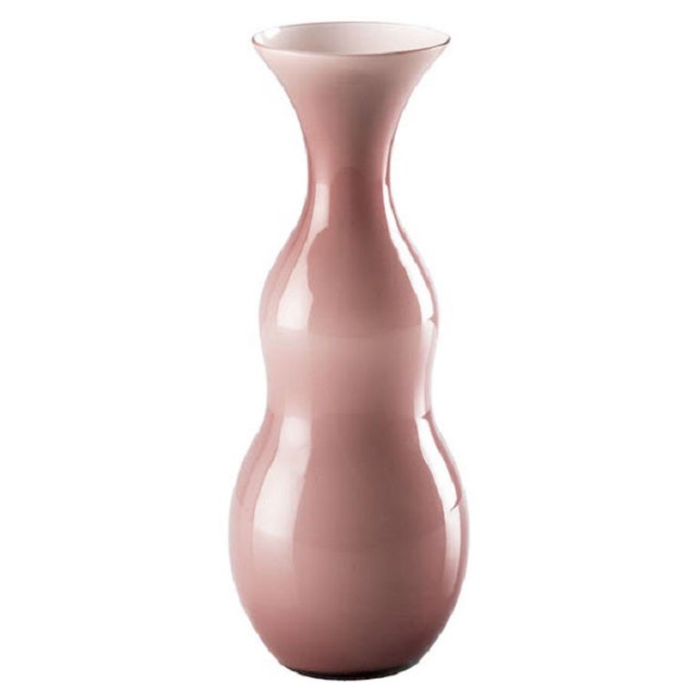 21st Century Pigmenti Small Blown Opal Glass Vase in Amethyste by Venini For Sale