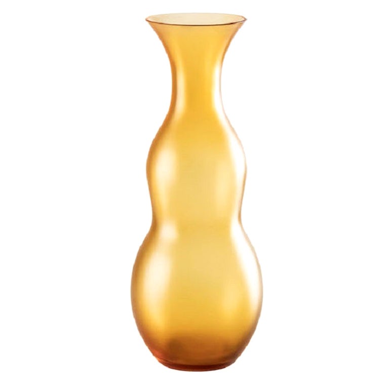 21st Century Pigmenti Large Glass Vase in Amber by Venini. For Sale
