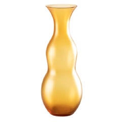 21st Century Pigmenti Large Glass Vase in Amber by Venini.