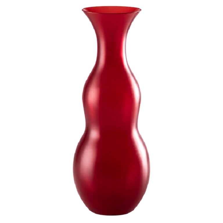 21st Century Pigmenti Large Glass Vase in Red by Venini For Sale