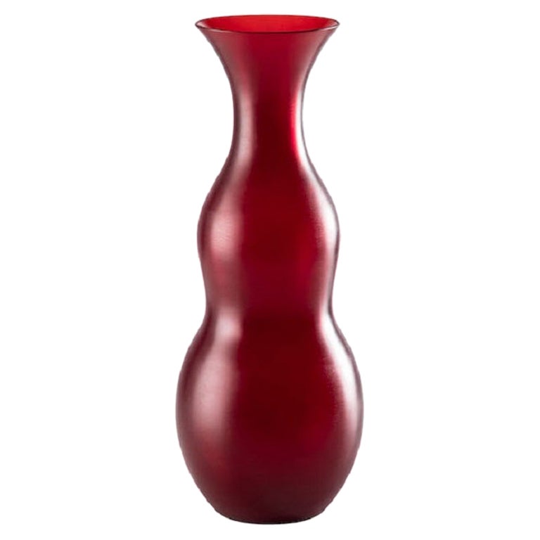 21st Century Pigmenti Large Glass Vase in Blood Red by Venini For Sale