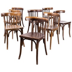 1950s Luterma Dark Oak Bentwood Dining Chair, Set of Eight