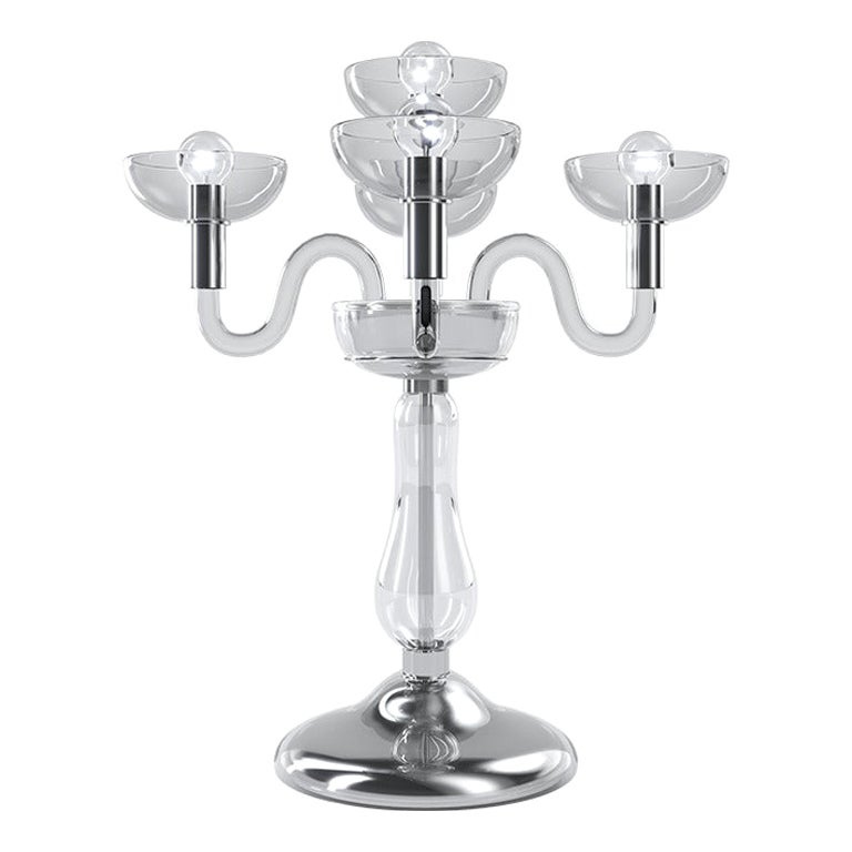 21st Century Carlo Scarpa 99.37 Small Table Lamp in Crystal Blown Glass For Sale