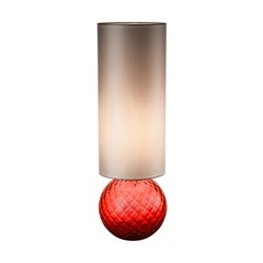 21st Century Blown Glass Balloton Table Lamp in Red by Venini