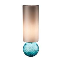 21st Century Blown Glass Balloton Table Lamp in Aquamarine by Venini