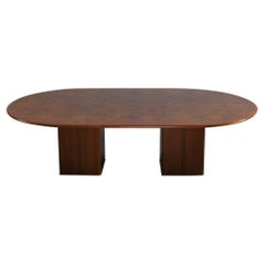 Tobia & Afra Scarpa Large Africa Wooden Conference Table by Maxalto 1970s Italy 