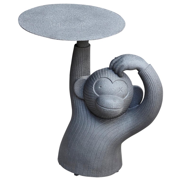 Table Singe Jaime Hayon, sculpture contemporaine de singe en béton noir pour table ...