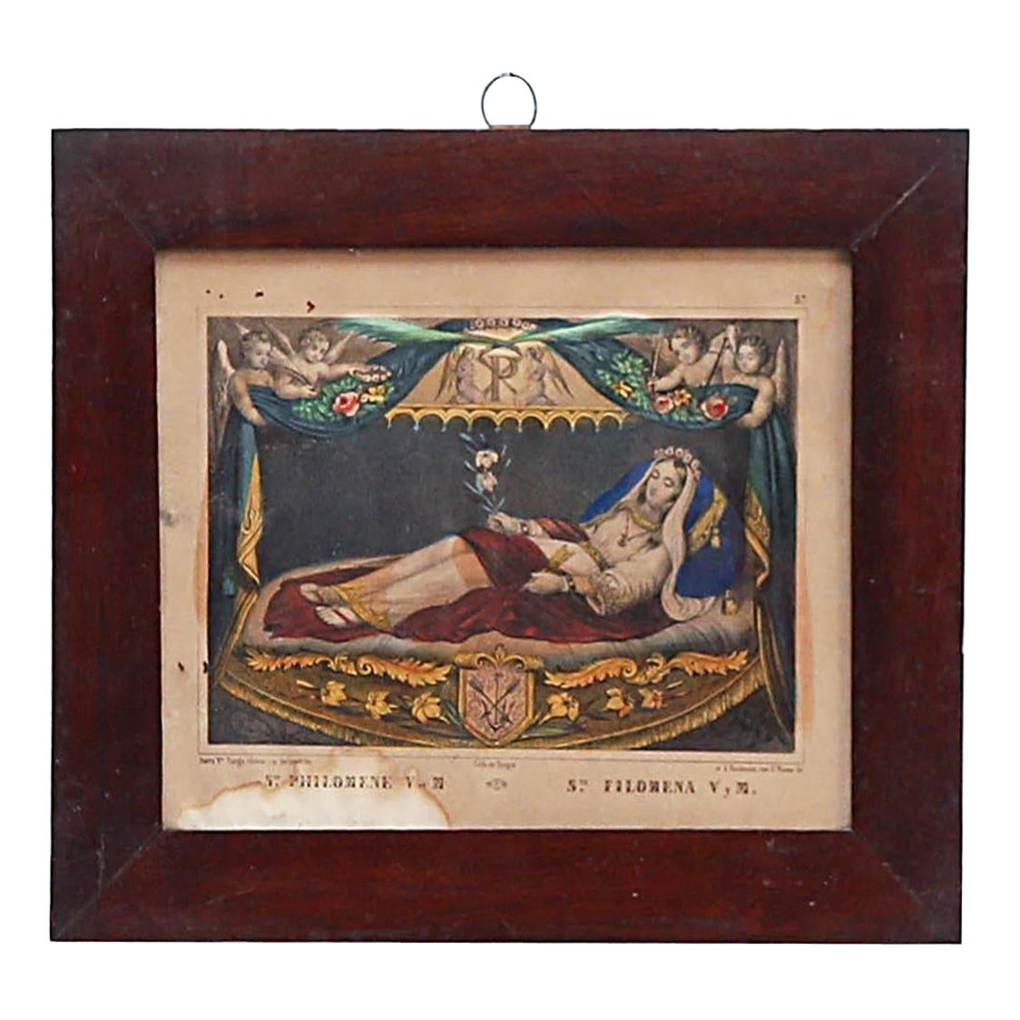 Framed Print of Filomena, Engraving on Paper, circa 1930 For Sale