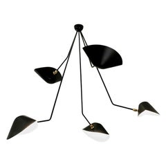 Serge Mouille Spider Five Broken Arms Ceiling Lamp