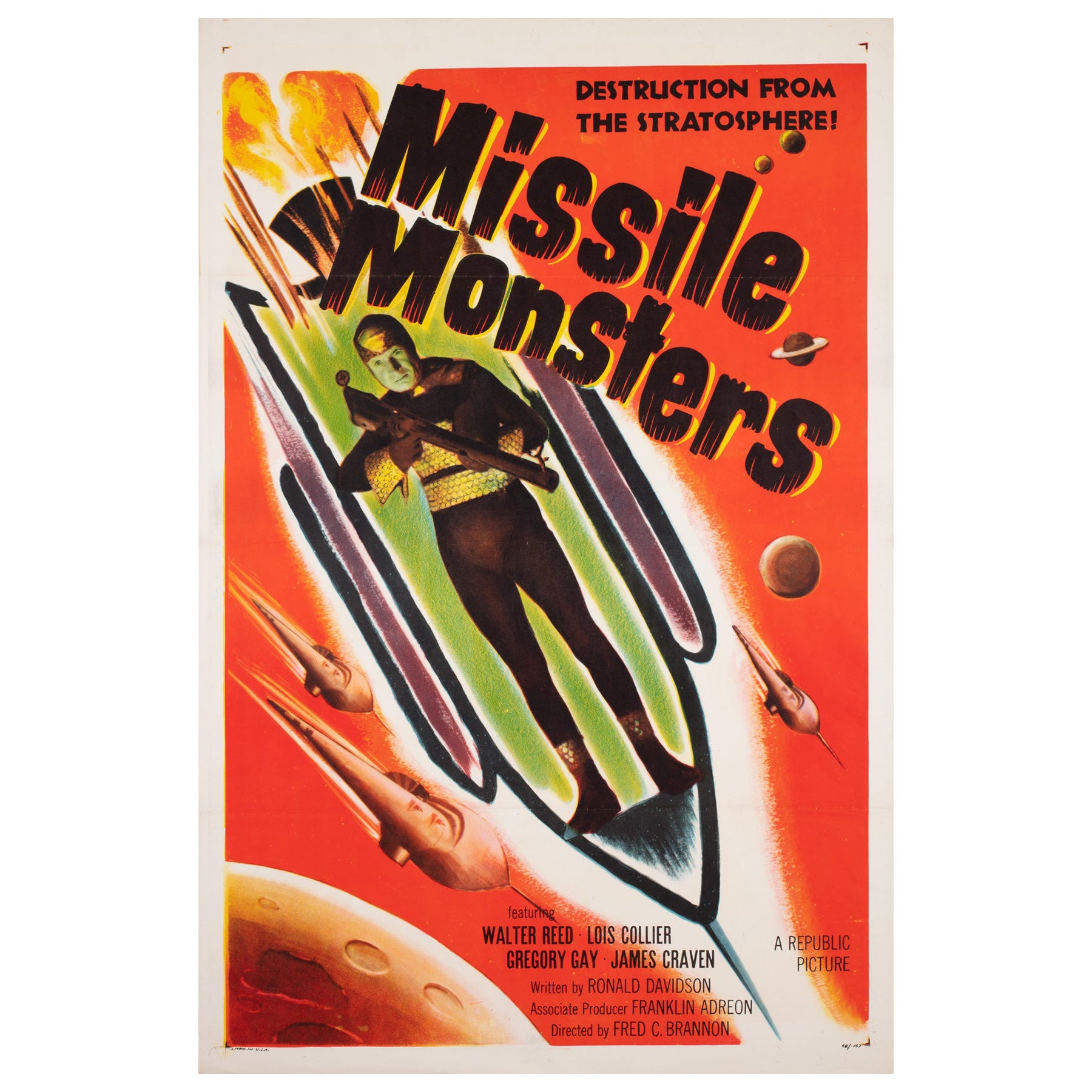 "Missile Monsters" US Film Movie Poster, 1958
