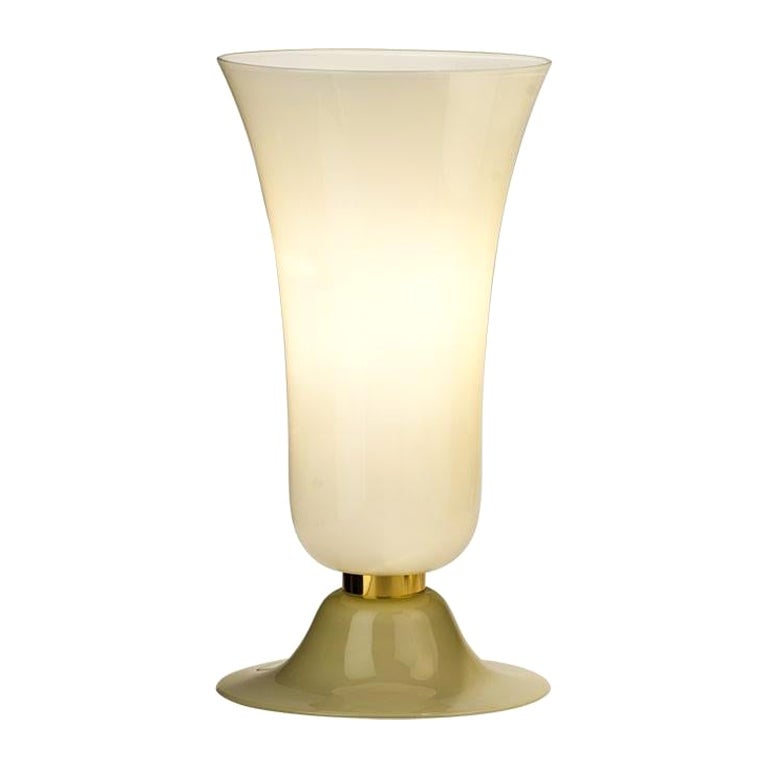 21st Century Anni Trenta Luce Small Table Lamp in Straw-Yellow by Venini